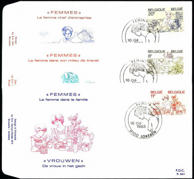 Belgia FDC 1983 Mi 2138-2140 Women [LOKKEREN]